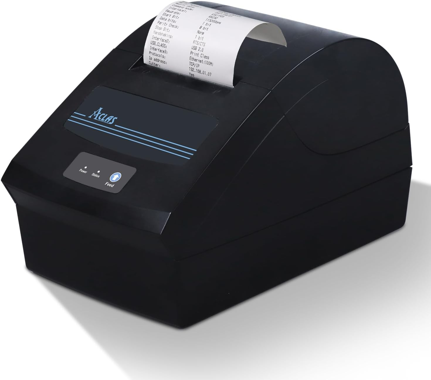 ACLAS 80 mm Receipt Printer Thermal Printer with ESCPOS for Cash Register Drawer 150 mms, USB  D9 Serial Port