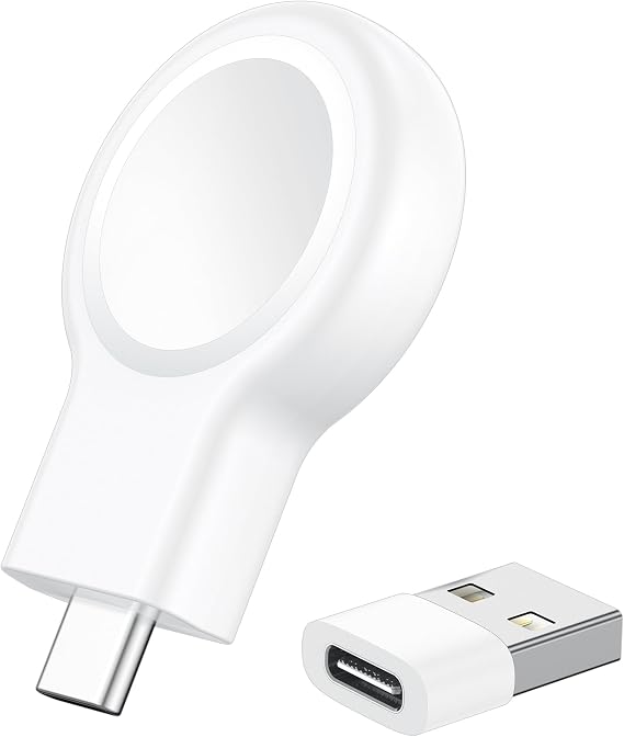 for Apple Watch Charger,Magnetic Portable iWatch Charger USB C&USB A Fast Wireless Charging Travel Watch Charger for iWatch Ultra2/Ultra/SE2/SE Series 10/9/8/7/6/5/4/3/2/1