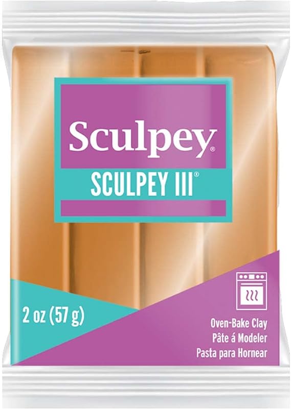 Sculpey III Polymer Oven-Bake Clay, Gold, Non Toxic, 2 oz. bar, Great for Modeling, Sculpting, Holiday, DIY, Mixed Media and School Projects.Perfect for Kids & Beginners!