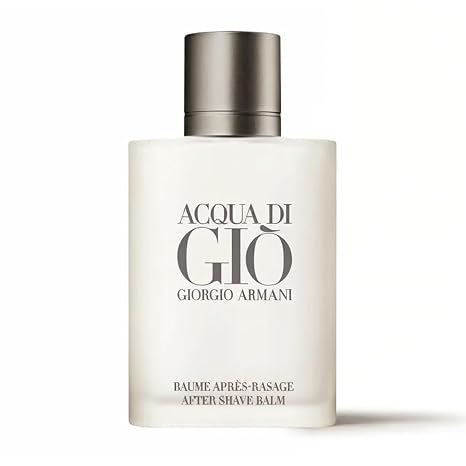 Armani Beauty Acqua di Gio After Shave Balm - Fresh Scent - 3.4 Fl Oz | Fragranced Balm with Bergamot, Marine Notes & Cedarwood - Skin Nourishing Post-Shave - Aquatic Woody Mens Scent for Grooming