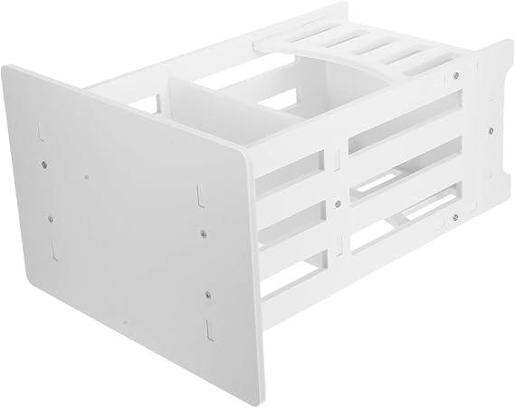 White Sofa Side Table for Bedroom Nightstand, Narrow Bedside Storage Table
