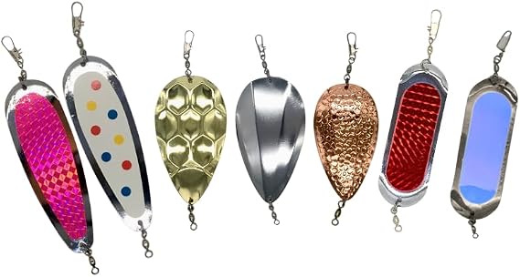 Ultimate Kokanee Dodger Collection Multi-Color Chrome Plated Steel Dodgers, Hoochies & Fishing Lures Versatile Design for Freshwater & Saltwater Salmon Fishing Various Sizes & Styles