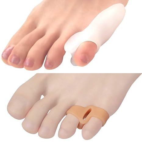 Bundle - 6 Tailor's Bunion Pads (Size M) + 4 Double Loop Pinky Toe Spacers (Size Regular)