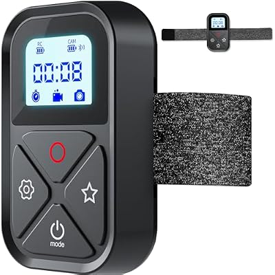 Remote Control for GoPro, TELESIN Magnetic Wireless Remote Controller with LCD Display Wrist Strap for Go Pro Max GoPro Mini Hero 12 11 10 9 8 Bike Motorcycle Cycling Hiking POV Selfie Accessories