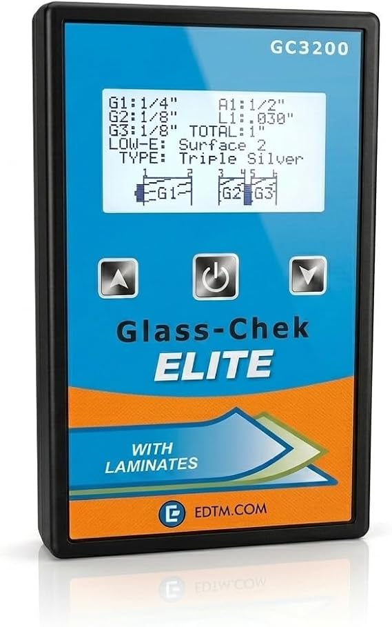 EDTM GC3200 Glass-Chek ELITE, Low-E & Glass Thickness Meter, Made in USA