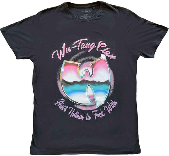 Wu-Tang Clan T Shirt Aint Nuthing Ta F Wit Band Logo Official Mens Black Size L