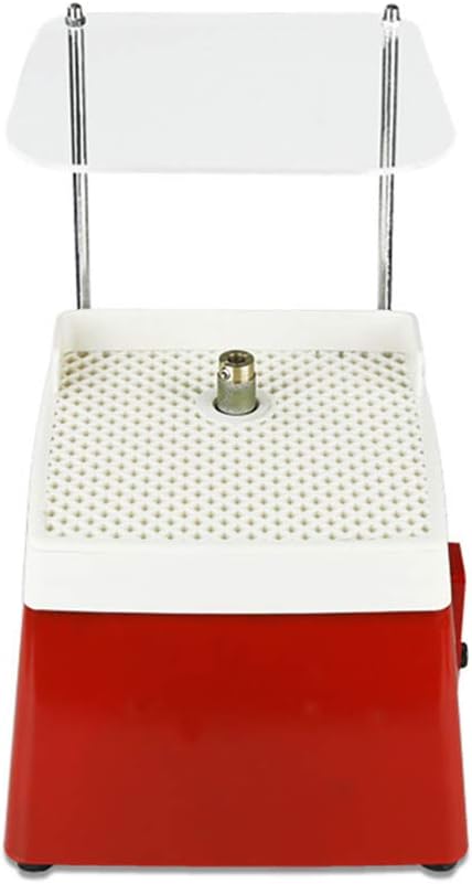 110V Mini Electric Stained Glass Grinder Portable Power DIY Grinding Tool with 5/8 Diamond Grinder MCBL58 Grinding Wheel for Diamond Glass Art Grinding, Red