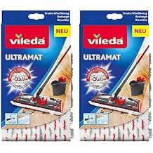 Vileda Ultramat - Floor Mop Cover - Rectangular, Solid, Microfibre - 2 Pack