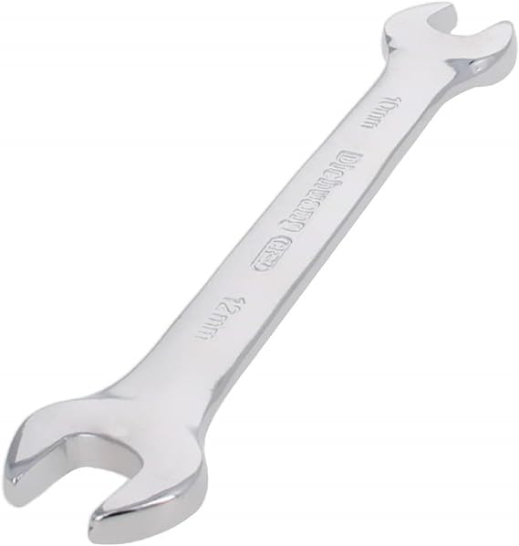 Utoolmart Double Open End Wrench, 132mm Length Metric Wrench, 10mm x 12mm Crowfoot Wrench, CR-V, Full Polished and Mirror Finished