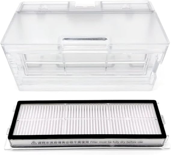 Dust Box Filter Spare Parts .Compatible For Dreame Bot W10 / W10 Pro. Robot Vacuum Cleaner Accessories Dustbin With Flip Card(Dustbin With Filter)
