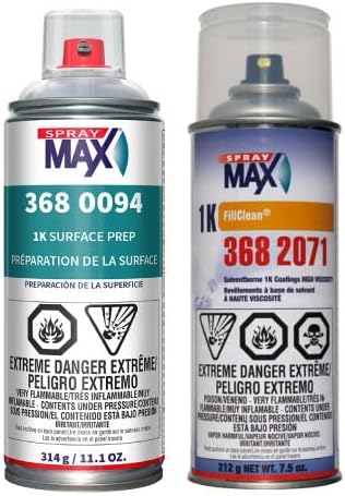 Spraymax 3682071 Ultra Premium Factory Matched Basecoat Color Aerosol and 3680094 Surface Prep Cleaner For Cadillac Zeus Bronze (GUI)