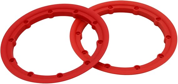 2pcs Nylon Outside Beadlock Ring of Tire Wheel Hub (Red)