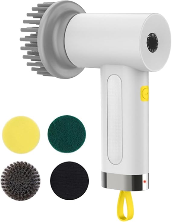Electric Spin Scrubber Cordless Power Cleaning Brush Rechargeable Scrubber for Bathroom Tub Sink Kitchen Dishes Tile Window