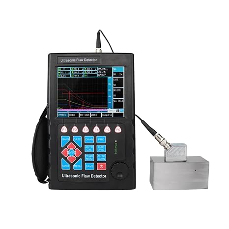 Digital Ultrasonic Flaw Detector, Portable NDT Instrument with 5.7 inch Screen, Output Function, Measure Range 1-10000mm