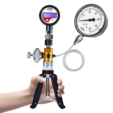 Hand Operated Pressure & Vacuum Calibrator, Range (-13 to 435 PSI), Gauge (-14 to 145 PSI), for Pressure Gauge Calibration Model:AI-2200