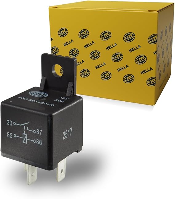 HELLA 4RA 965 400-001 Relay 12V 30A SPST BKT Black