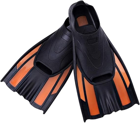 Snorkel Fins, Sealed Heel Pocket Snorkeling Soft Silicone Full Foot with Efficient Thrust for Women Men, A, XXL