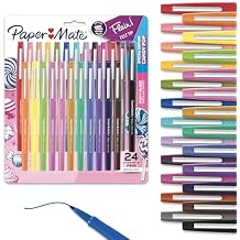 Paper Mate Flair Felt Tip Pens, Medium Point (0.7mm), 24 Count - Back to School, Teacher Supplies, Arts & Crafts