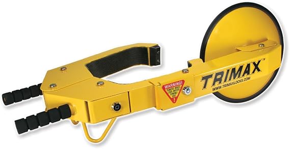 TRIMAX TWL100 Ultra-MAX Adjustable Wheel Lock, Yellow/Black