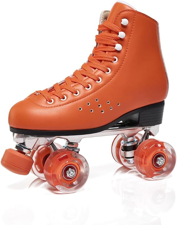 Roller Skates for Women And Girls, Microfiber Fabric High-Top Double-Row Speed Skates, Aluminum Alloy Base, Perfect for Indoor And Outdoor Skating