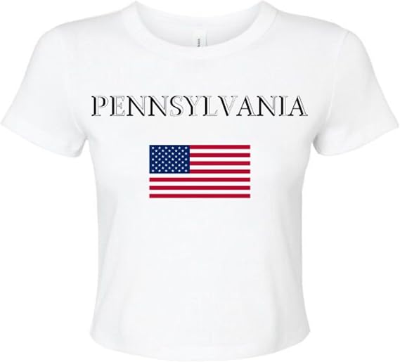 CUTEGAL American Flag Baby Tees for Women New York Shirt Y2k Summer Short Sleeve Cute Graphic Crop Top Vintage Streetwear