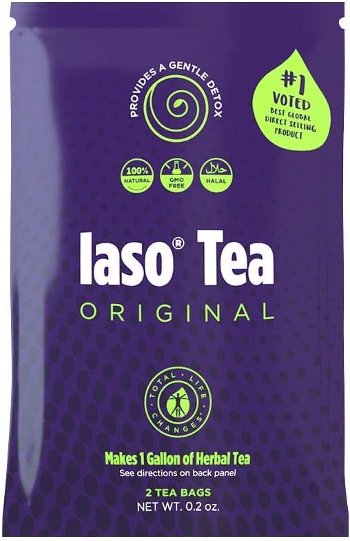 Total Life Changes - IASO Original Brew Tea - 10 Tea Bags (5 Pack) | Includes Persimmon Leaves, Papaya, Ginger, Chamomile, Myrrh, Holy Thistle, Malva Leaves, and Marsh Mallow Blend