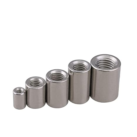 Round Connector Nuts, Stainless Steel Coupling Nut (M101625mm,2 pcs)