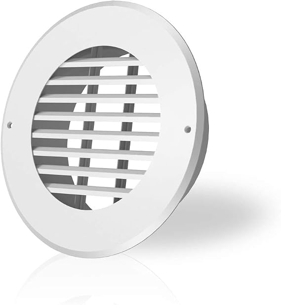 AC Infinity Wall-Mount Duct Grille Vent for 6-Inch Ducting. | White Metal for Heating Cooling Ventilation and Exhaust