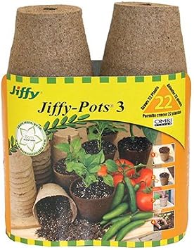 Jiffy, 22 Pack, 3",Round Peat Pot