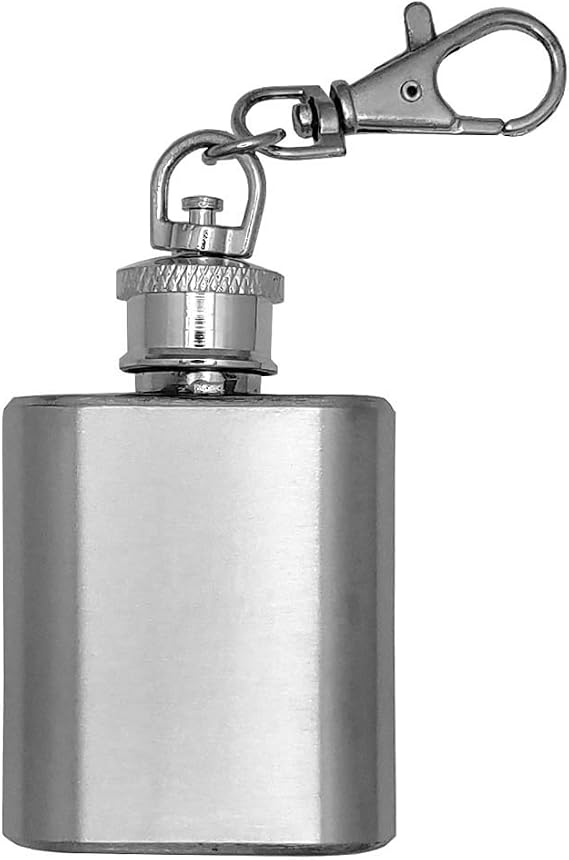 Gifts Infinity Stainless Steel Hip Flask Assorted Colors, 1oz Silver