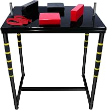 Standard Arm Wrestling Battle Table with Red Strap,Professional Wrist Strength Training Support Plate