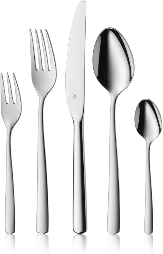 WMF Boston cutlery set 12 people cutlery 60 pieces monobloc knife Cromargan stainless steel polished shiny dishwasher-safe