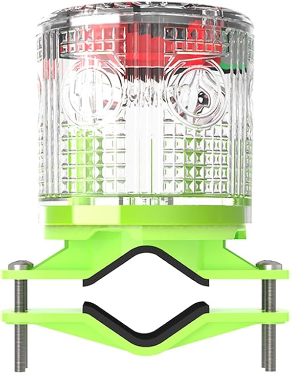 Aolyty Solar Strobe Warning Light, White LED Beacon Light Outdoor