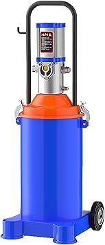 12L Capacity Pneumatic Grease Pump, Grease Pump with Double 19ft Explosion-Proof Tubing,70:1 Pneumatic Grease Pump,Suitable for Machine Tools, Automotive, Marine Lubrication