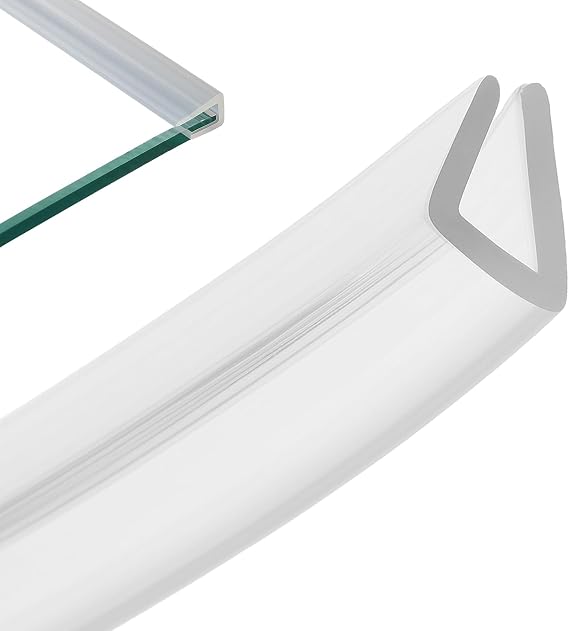 Plastic U Channel Edging Trim, 3M U Channel Edging Trim, Transparent PVC U-Seal Channel Edge Protector Sheet, Fits 3-5mm Edge 9.84Ft Length, 0.28 Height U Channels Edgings