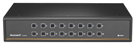 Vertiv Avocent SwitchView Desktop KVM | 16 Port | Single Head | Universal Connector | TAA Compliant (SV2160DPH-400)