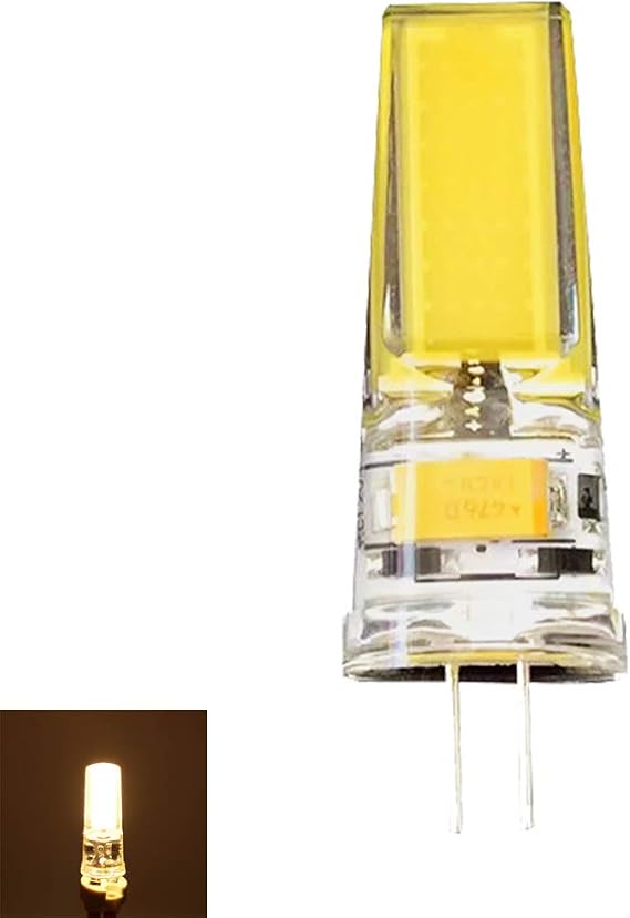 G4 LED Bulb,G4 Bi-Pin Base Light Bulbs,5W COB LED Light Lamps,Equivalent to 40W Halogen Bulb Replacement, AC/DC 12 Volt Low Voltage,Non Dimmable, 2700K-3200K Warm White,1 Pack