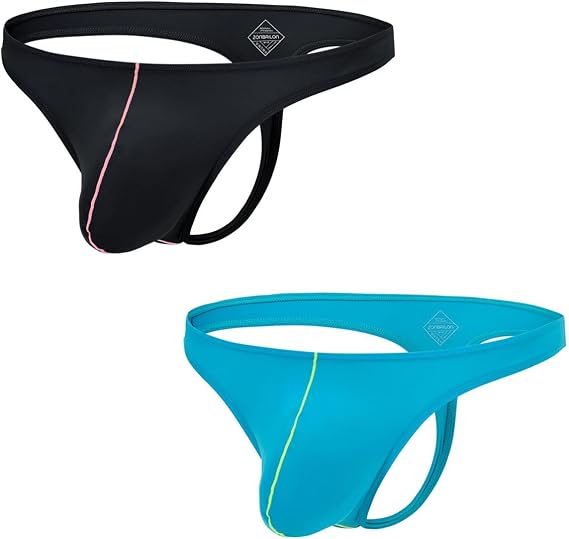 Mens Bulge Enhancing Pouch Thongs for Men Underwear Sexy Low Rise T-Back Breathable Streatch G Strings Multi Pack