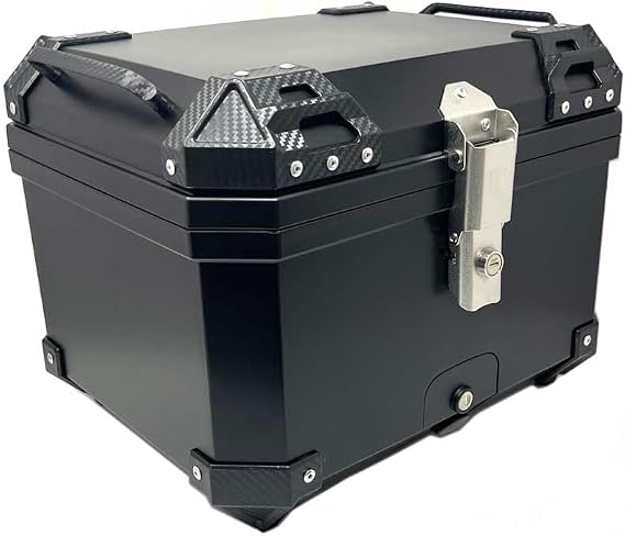 MYK Motorcycle Scooter Top Box Tail Trunk Luggage Box XL 45Lts Black