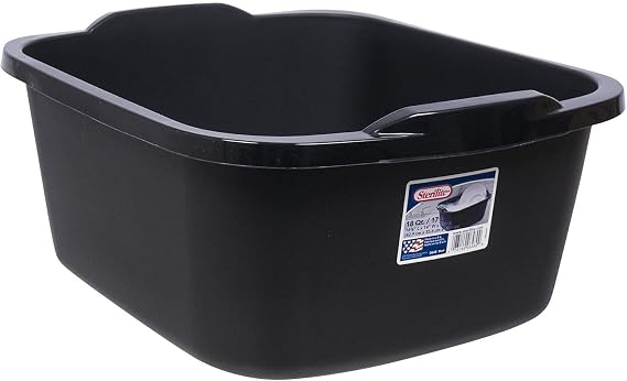 18 Quart Sterilite Black Dishpan