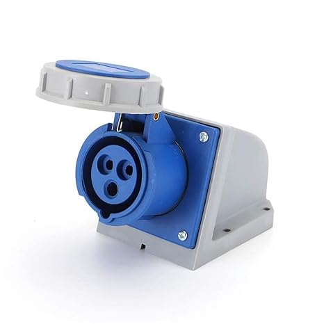 Waterproof CEE Industrial Connector Socket 3Pin 32A 250V 2P+E IP67