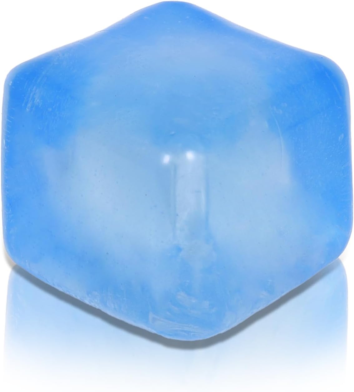 Large Ice Cube Squishy Stress Cube (7cm / 2.76”), Soft Squishy Cube Toy for Adults & Teens, Gel-Filled Squishy Toys for Stress Relief & Focus, Durable Desk Fidget, Gift Box (blue)