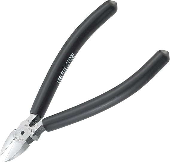 ENGINEER NS-03 Micro Nippers 5" Precision Flush Cutters Made in Japan for Circuit Board Work, Wire Cutting, Opening Angle Adjuster