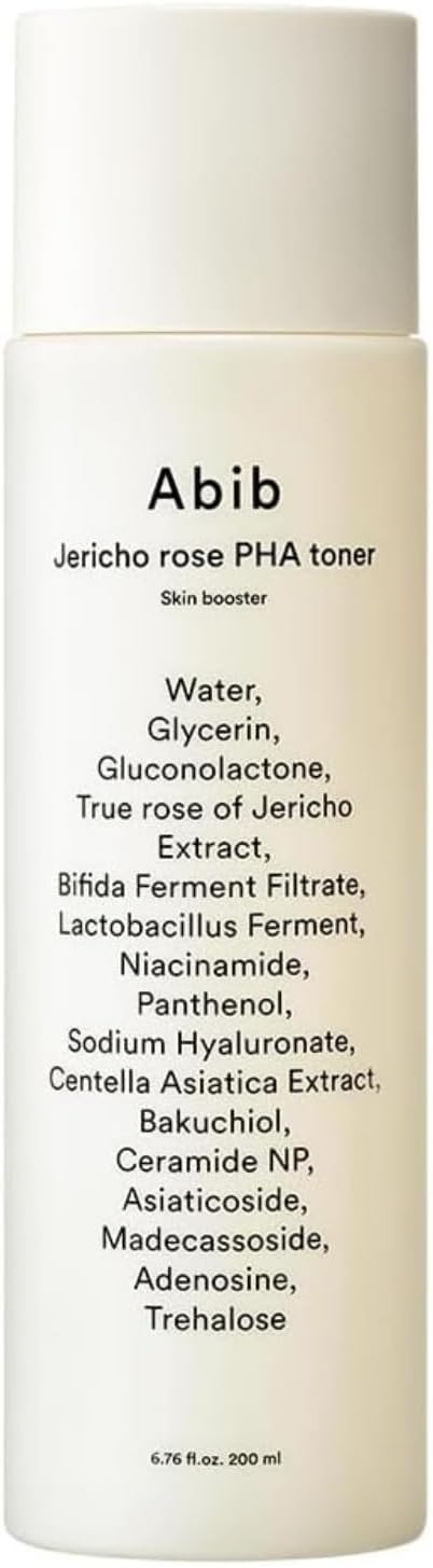 Abib Jericho Rose PHA Toner Skin Booster 6.76 fl oz, Korean Skin Exfoliating Toner for Firming & Elasticity