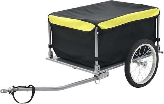Bike Trailer Bicycle Cargo Trailer Tow Bicycle Cart Steel and Polyester vidaXL vidaXL