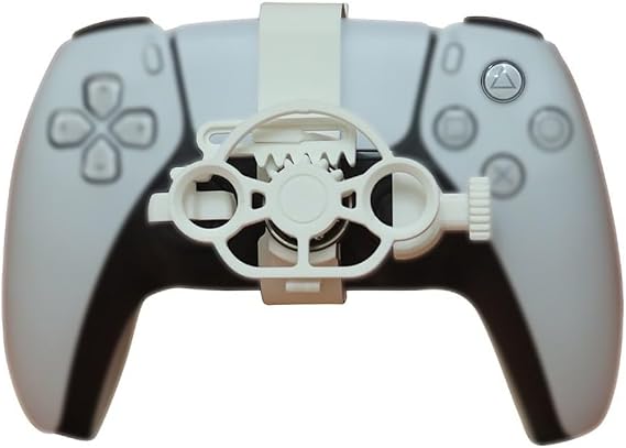 for MINI Racing Game Steering Wheel compatible with For PS5 offering compact design and enhanced control for an immersive driving experience in various racing games (white)