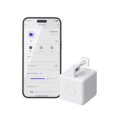 MOES Zigbee Fingerbot Plus, No Wiring Switch Smart Button Pusher, Upgrade with Touch Control,Support Alexa, Compatible with Tuya Smart Life