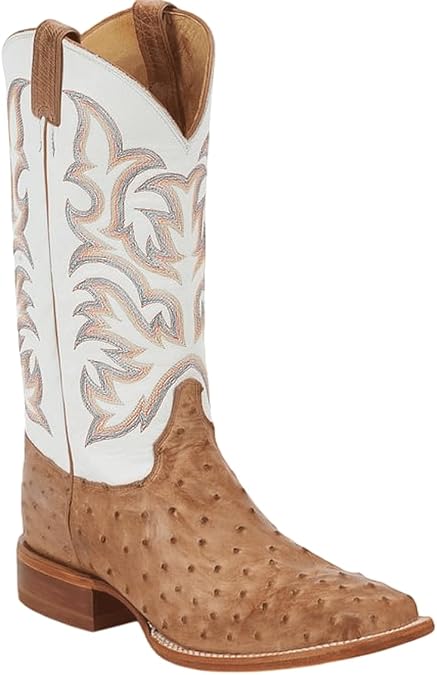 Justin Men's Pascoe 13" Full Quill Ostrich Western Boots | Riding Boots