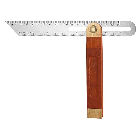 1PCS 9 Inch Sliding T-Bevel Gauge Woodworking T Bevel Angle Finder with Hardwood Handle and Metric Marks