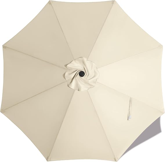 MASTERCANOPY 9ft Replacement Canopy for 8 Ribs - Creamy White